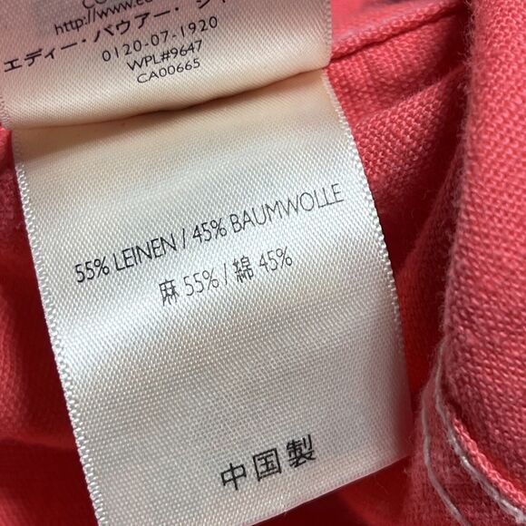 Eddie Bauer Coral Lightweight Button Down Jacket  Linen Blended Size:  X-Large - Picture 11 of 12